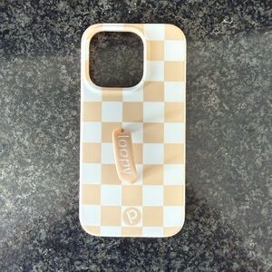 iPhone 15 Pro Sand Dollar Checkered Loopy Case